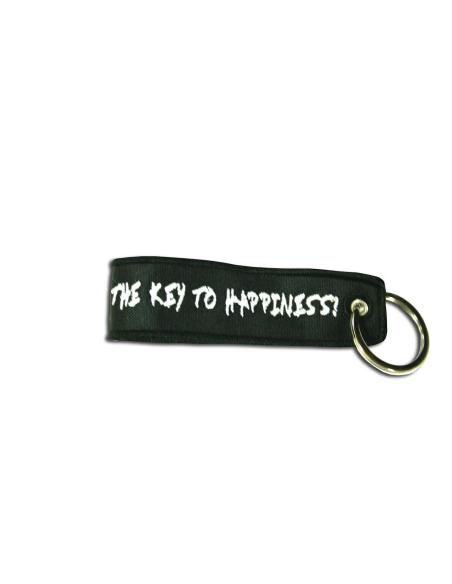 PORTE-CLÉS BRODÉ "THE KEY OF HAPPINES".