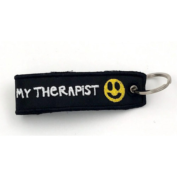 EMBROIDERED KEY RING "MY THERAPIST".