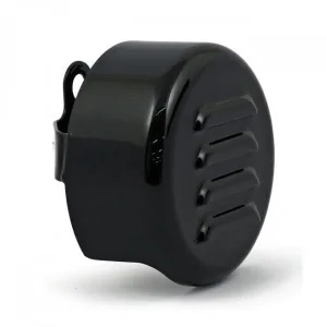 TAPA BOCINA NEGRA LOUVERED HARLEY