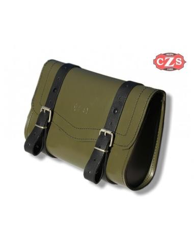 Comprar Alforja Olimpo Basica Piel Verde Platoon - 29.5X20X8.5Cm a precio de oferta