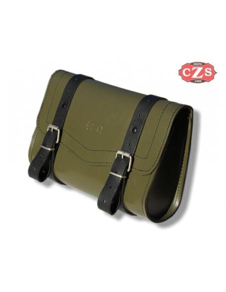 Comprar Alforja Olimpo Basica Piel Verde Platoon - 29.5X20X8.5Cm a precio de oferta