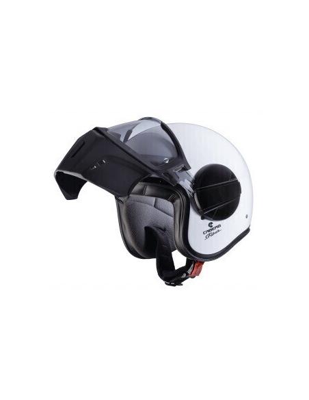 CAPACETE CABERG BRILHO BRANCO FANTASMA