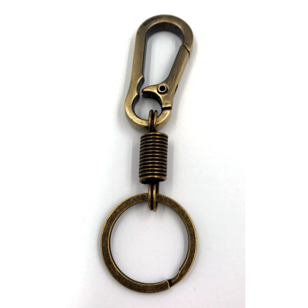KEYCHAIN COPPER COLOR SPRING CLIP WITH SPRING