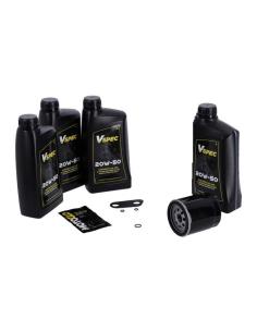 Pack De Serviço De Óleo Sintético E Filtro Preto Para Hd Sportster 04-Up
