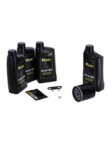 PACK DE SERVIÇO DE ÓLEO SINTÉTICO E FILTRO PRETO PARA HD SPORTSTER 04-UP