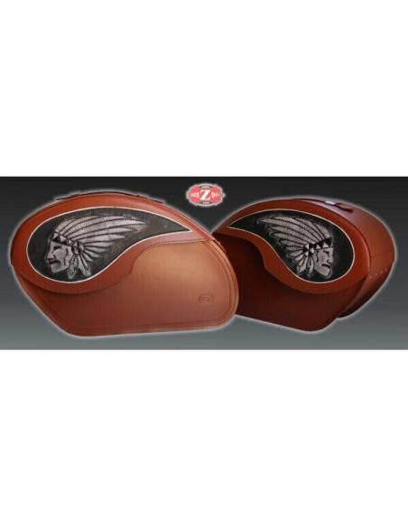 Comprar Alforja Piel Rígida Vendetta Jefe Indio Márron a precio de oferta