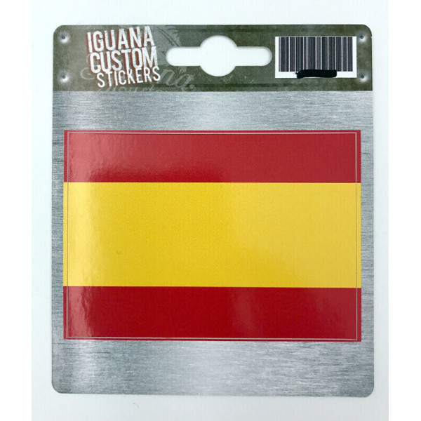 SPAIN FLAG STICKER 75 X 75 MM