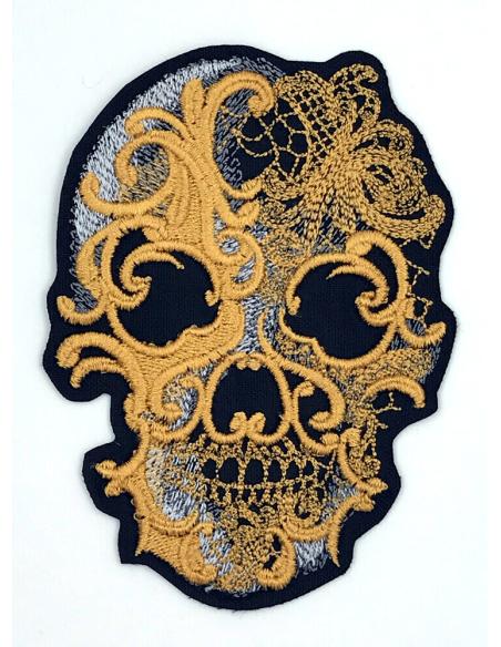 Gotik Skull Patch Or 10 Cm | Prix Promo