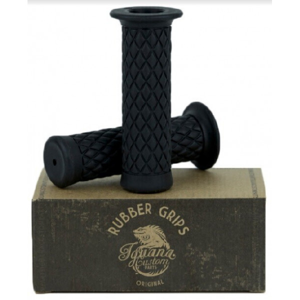 CHESTER RUBBER GRIPS BLACK - 22MM - ICC