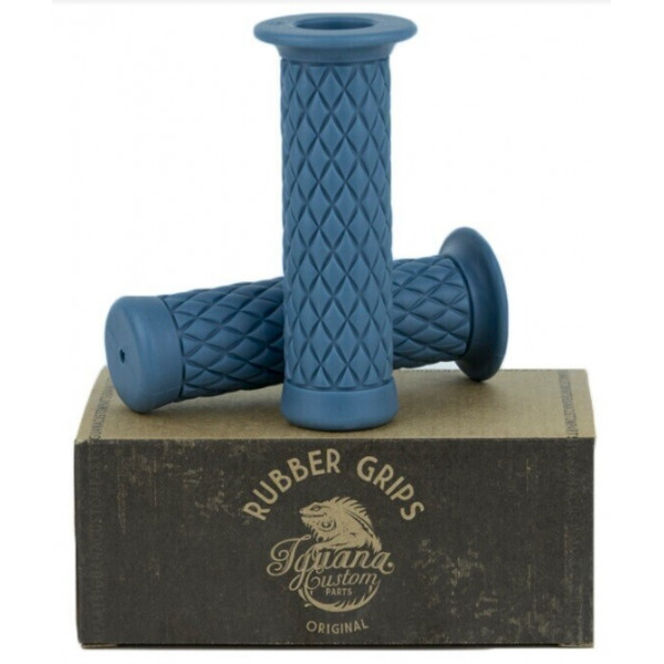 CHESTER RUBBER GRIPS BLUE - 22MM - ICC