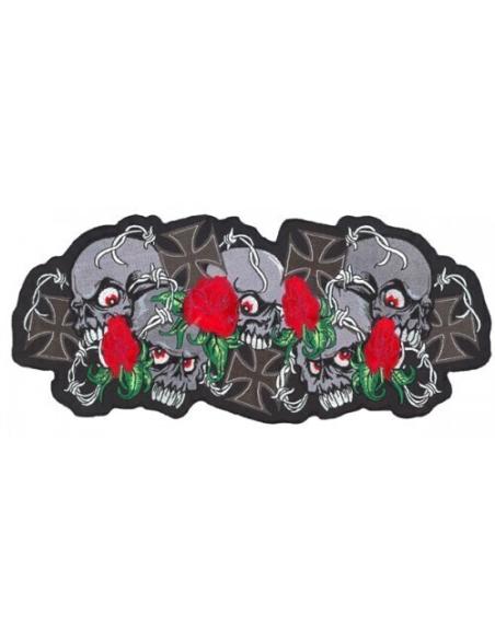 SKULLS N ROSES PATCH 11.5 X 30.5 CM