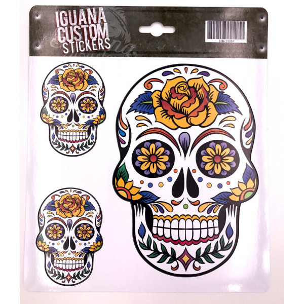 stickers tête de mort mexicaine