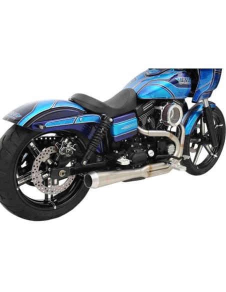 SISTEMA DE ESCAPE BASSANI ROAD RAGE III ESCOVADO PARA HARLEY DAVIDSON DYNA 91-17