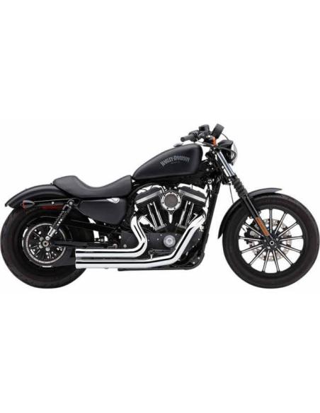 ESCAPAMENTOS CROMADOS 2-2 COBRA 909 PARA HARLEY DAVIDSON SPORTSTER 2007-2013