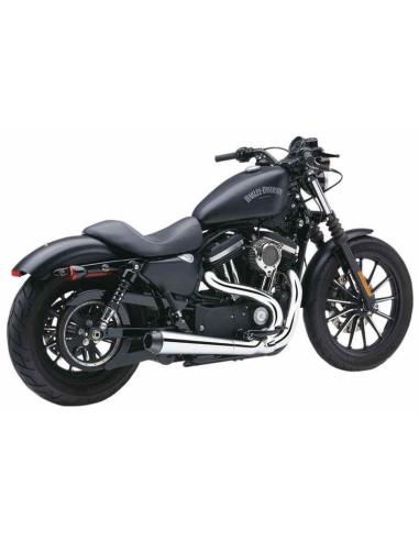 Acquista Scarico Cromato/Nero Cobra 2-1 El Diablo Harley Davidson Sportster 07-13 a prezzo scontato