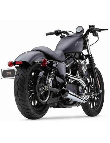 Acquista Scarico Cromato/Nero Cobra 2-1 El Diablo Harley Davidson Sportster 07-13 a prezzo scontato