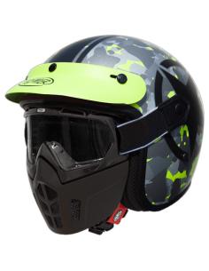 CAPACETE PREMIER MÁSCARA CAMO ESTRELA FLUOR MATE - OUTLET!