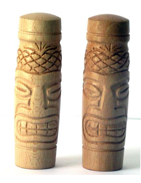 ALGEMAS DE MADEIRA MODELO TIKI RODADA - 25MM