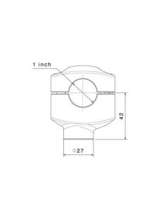 RIZOMA TURRETS BLACK 4.2 CM FOR HANDLEBARS 1" - M10 BOLT 2