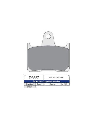 SINTERED REAR BRAKE PADS DP537 2014