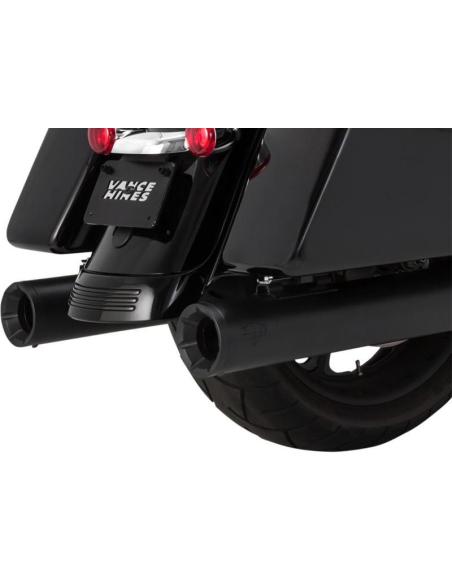 VANCE & HINES ELIMINATOR 4" BLACK MATTE EXHAUST TIPS FOR HARLEY DAVIDSON TOURING 17-UP