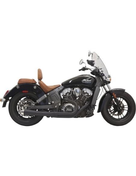 EXHAUST 2-1 BASSANI MEGAPHONE SHORT BLACK FOR INDIAN SCOUT