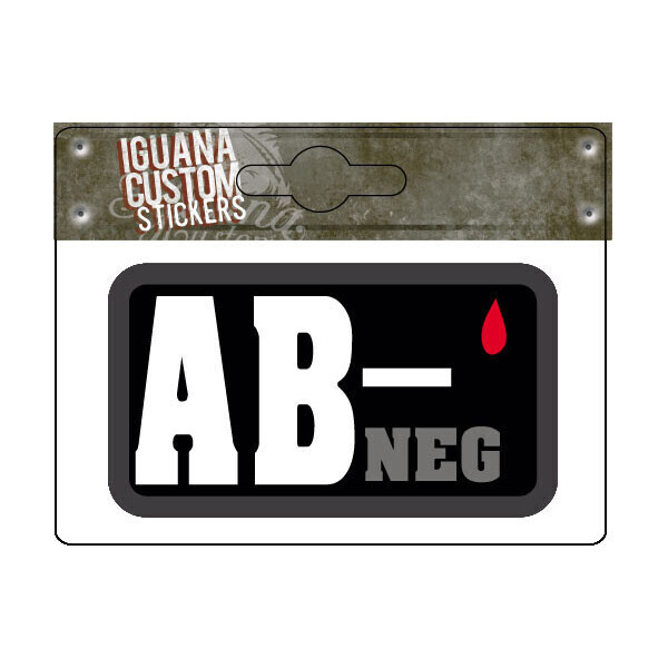 BLOOD GROUP STICKER AB-NEG 65 X 35 MM