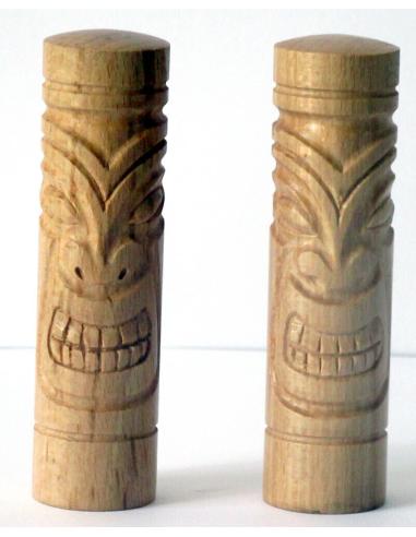 WOODEN CUFFS MODEL TIKI STRAIGHT - 25MM