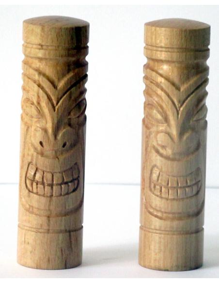 WOODEN CUFFS MODEL TIKI STRAIGHT - 25MM