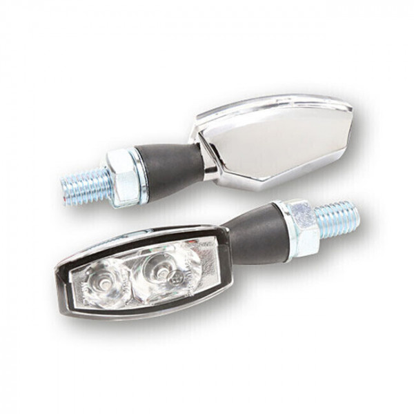 BLAZE 3-1 CLEAR CHROME TURN SIGNALS WITH BRAKE LIGHT AND POSITION LIGHT