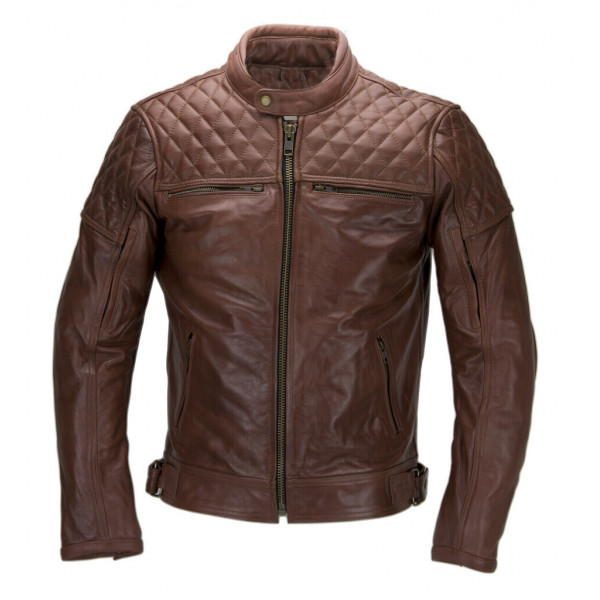 BROWN LEATHER JACKET "THE VILLAIN".