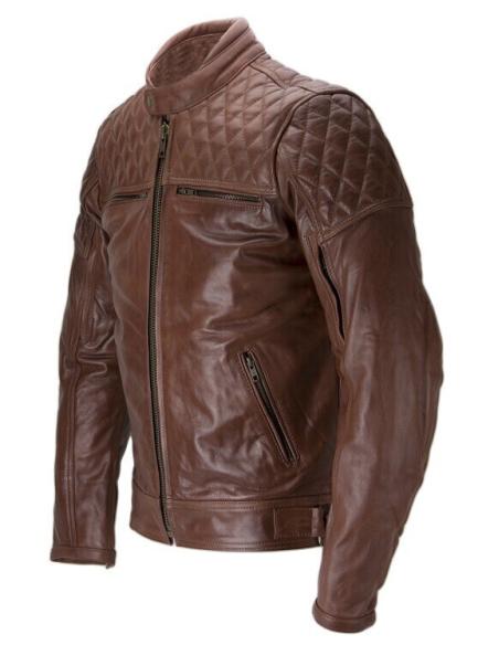Acquista Giacca in Pelle Marrone "The Villano" a prezzo scontato