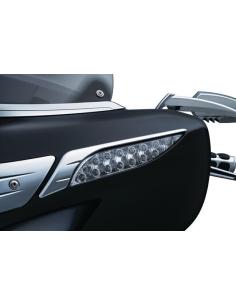 INDIAN CHIEFTAIN AND ROAD CHROME FAIRING INDICATOR TRIMS