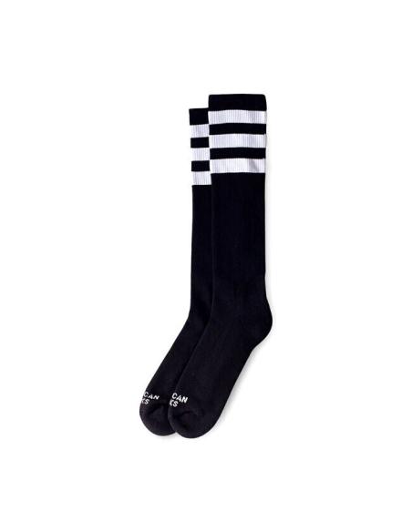 CHAUSSETTES MOYENNE JAMBE 8" "NOIR EN NOIR" - CHAUSSETTES AMÉRICAINES