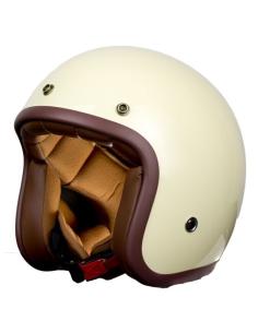 JET HELMET PENDEJO BY IGUANA CUSTOM - OFF-WHITE (CREAM) GLOSS