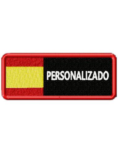 PATCH 10 X 4 CM BANDEIRA ESPANHOLA E MOD NOME PERSONALIZADO 2