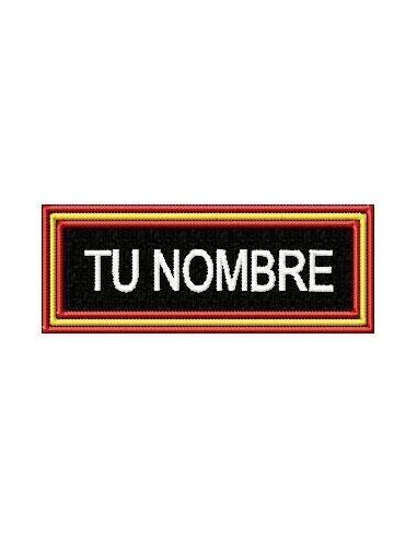 Patch 8 X 3 Cm Nome Bandeira De Borda Espanha Personalizado