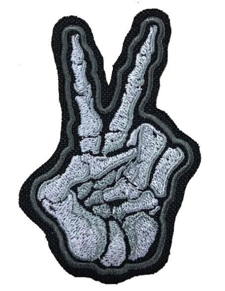PATCH V-SING / SAUDAÇÃO GRÃO-MÃO ESQUELETO 9 CM