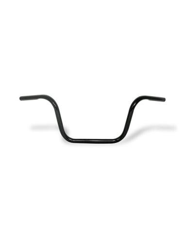 25CM SEMI-GLOSS BLACK GLOSSY BLACK HANDLEBAR WITH NOTCHES