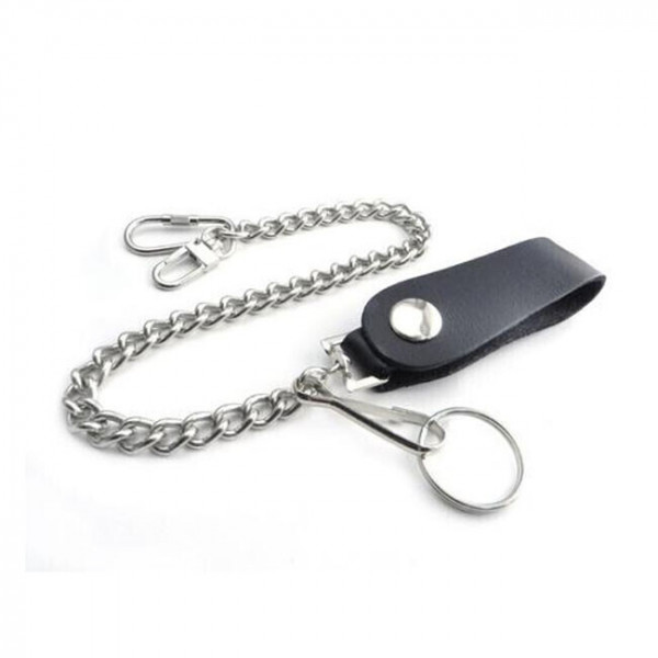 WALLET CHAIN 40CM WITH LEATHER CLASP