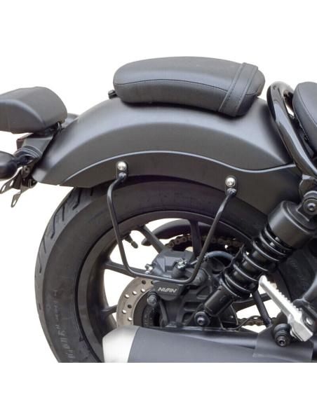 BLACK SADDLEBAG HOLDER FOR HONDA REBEL 500 2017-UP