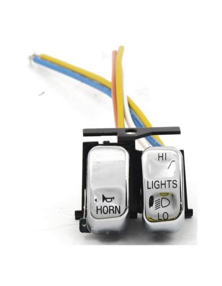 Comprar Pulsador E Interruptor Hi/Low/Horn Cromado Harley Davidson 96-13 a precio de oferta