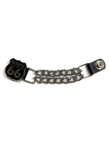 Comprar Extensor De Chaleco Route 66 Negro Con Cadena Cromada a precio de oferta