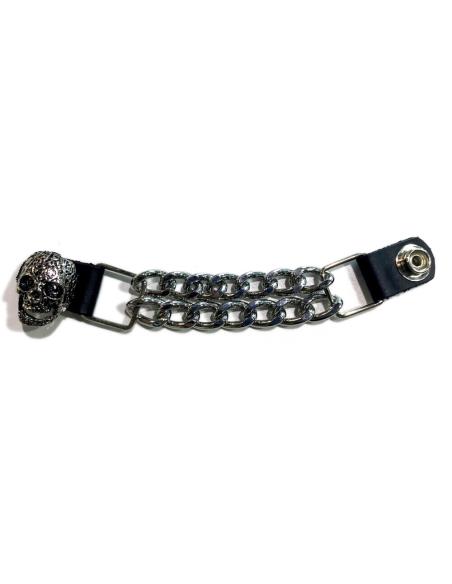 Comprar Extensor De Chaleco Calavera Mexicana Con Cadena Cromada a precio de oferta