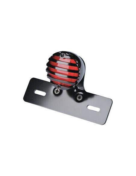 BLACK TAIL LIGHT WITH GRILLE AND BRACKET - TYPE APPROVED