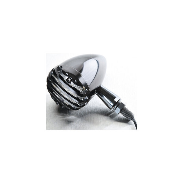 TURN SIGNAL BULLET WITH BLACK GRILL - HOMOLOGATED