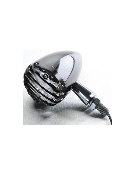 TURN SIGNAL BULLET WITH BLACK GRILL - HOMOLOGATED