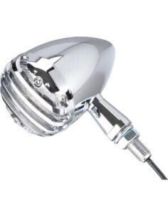BULLET TURN SIGNAL WITH CHROME GRILLE - HOMOLOGATED