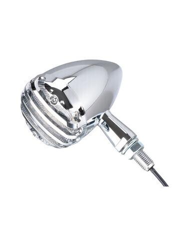 BULLET TURN SIGNAL WITH CHROME GRILLE - HOMOLOGATED