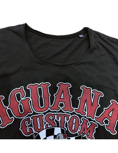 VINTAGE CHUMBO ICC CAVEIRA PINUP CAMISETA DE ALGODÃO ORGÂNICO